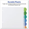 A Picture of product AVE-11201 Avery® Insertable Style Edge™ Tab Plastic Dividers 8-Tab, 11 x 8.5, Translucent, 1 Set