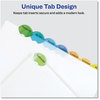 A Picture of product AVE-11201 Avery® Insertable Style Edge™ Tab Plastic Dividers 8-Tab, 11 x 8.5, Translucent, 1 Set