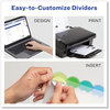 A Picture of product AVE-11201 Avery® Insertable Style Edge™ Tab Plastic Dividers 8-Tab, 11 x 8.5, Translucent, 1 Set