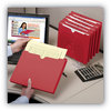 A Picture of product SMD-75569 Smead™ Colored File Jackets with Reinforced Double-Ply Tab Straight Letter Size, Red, 50/Box