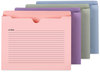 A Picture of product SMD-75695 Smead™ Notes File Jackets Straight Tab, 2" Expansion, Letter Size, Assorted Colors, 12/Pack