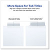 A Picture of product AVE-11223 Avery® Insertable Big Tab™ Dividers 8-Tab, 11.13 x 9.25, White, Clear Tabs, 1 Set