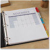 A Picture of product AVE-11270 Avery® Insertable Single-Pocket Dividers w/Single Pockets, 5-Tab, 11.25 x 9.13, White, 1 Set