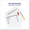 A Picture of product AVE-11270 Avery® Insertable Single-Pocket Dividers w/Single Pockets, 5-Tab, 11.25 x 9.13, White, 1 Set