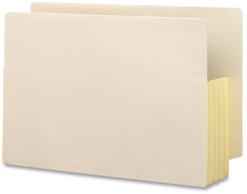 Smead™ Manila End Tab File Pockets with Tyvek-Lined Gussets, 3.5" Expansion, Legal Size, 10/Box