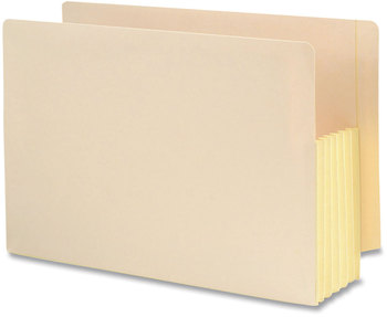 Smead™ Manila End Tab File Pockets with Tyvek-Lined Gussets, 5.25" Expansion, Legal Size, 10/Box