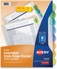 A Picture of product AVE-11293 Avery® Insertable Style Edge™ Tab Plastic Dividers 1-Pocket 8-Tab, 11.25 x 9.25, Translucent, 1 Set