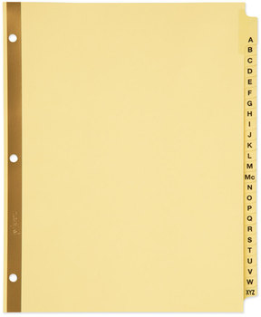 Avery® Preprinted Laminated Tab Dividers with Gold Reinforced Binding Edge 25-Tab, A to Z, 11 x 8.5, Buff, 1 Set