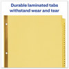 A Picture of product AVE-11308 Avery® Preprinted Laminated Tab Dividers with Gold Reinforced Binding Edge 31-Tab, 1 to 31, 11 x 8.5, Buff, Set