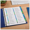 A Picture of product AVE-11321 Avery® Customizable Table of Contents Ready Index® Double Column Multicolor Dividers with Printable Section Titles TOC Tab 24-Tab, 1 to 24, 11 x 8.5, White, Set