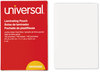 A Picture of product UNV-84680 Universal® Laminating Pouches 5 mil, 6.5" x 4.38", Gloss Clear, 100/Box