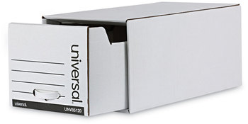 Universal® Economy Storage Drawer Files Letter White, 6/Carton