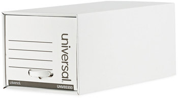 Universal® Heavy-Duty Storage Drawers Letter Files, 14" x 25.5" 11.5", White, 6/Carton