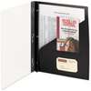 A Picture of product SMD-86010 Smead™ Clear Front Poly Report Cover with Fasteners Double-Prong Fastener, 0.5" Capacity, 8.5 x 11, Clear/Black, 5/Pack