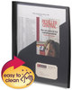 A Picture of product SMD-86010 Smead™ Clear Front Poly Report Cover with Fasteners Double-Prong Fastener, 0.5" Capacity, 8.5 x 11, Clear/Black, 5/Pack