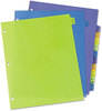 A Picture of product AVE-11330 Avery® Preprinted Plastic Tab Dividers Durable 12-Tab, A to Z, 11 x 8.5, Assorted, 1 Set