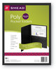 A Picture of product SMD-87700 Smead™ Poly Two-Pocket Folders with Security Pocket Folder Snap Closure 100-Sheet Capacity, 11 x 8.5, Black, 5/Pack