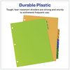 A Picture of product AVE-11331 Avery® Preprinted Plastic Tab Dividers Durable 12-Tab, Jan. to Dec., 11 x 8.5, Assorted, 1 Set