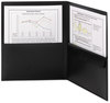 A Picture of product SMD-87700 Smead™ Poly Two-Pocket Folders with Security Pocket Folder Snap Closure 100-Sheet Capacity, 11 x 8.5, Black, 5/Pack