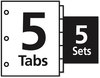 A Picture of product AVE-11336 Office Essentials™ Index Dividers with White Labels 5-Tab, 11 x 8.5, 5 Sets