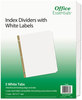 A Picture of product AVE-11336 Office Essentials™ Index Dividers with White Labels 5-Tab, 11 x 8.5, 5 Sets