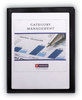 A Picture of product SMD-87705 Smead™ Frame View Poly Two-Pocket Folder 100-Sheet Capacity, 11 x 8.5, Clear/Black, 5/Pack