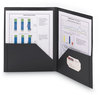 A Picture of product SMD-87705 Smead™ Frame View Poly Two-Pocket Folder 100-Sheet Capacity, 11 x 8.5, Clear/Black, 5/Pack