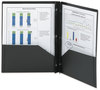 A Picture of product SMD-87725 Smead™ Poly Two-Pocket Folder with Fasteners 180-Sheet Capacity, 11 x 8.5, Black, 25/Box