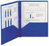 A Picture of product SMD-87726 Smead™ Poly Two-Pocket Folder with Fasteners 180-Sheet Capacity, 11 x 8.5, Blue, 25/Box