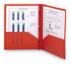 A Picture of product SMD-87727 Smead™ Poly Two-Pocket Folder with Fasteners 180-Sheet Capacity, 11 x 8.5, Red, 25/Box