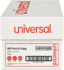 A Picture of product UNV-91200 Universal® Multipurpose Paper 96 Bright, 20 lb Bond Weight, 8.5 x 11, White, 500 Sheets/Ream, 10 Reams/Carton