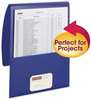 A Picture of product SMD-87806 Smead™ Organized Up® Poly Stackit® Folders 11 x 8.5, Dark Blue/Dark Blue, 5/Pack