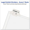 A Picture of product AVE-11372 Avery® Preprinted Legal Exhibit Index Tab Dividers with Black and White Tabs Side Style, 26-Tab, 26 to 50, 11 x 8.5, 1 Set