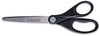 A Picture of product UNV-92008 Universal® Stainless Steel Office Scissors Pointed Tip, 7" Long, 3" Cut Length, Black Straight Handle