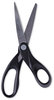 A Picture of product UNV-92009 Universal® Stainless Steel Office Scissors 8" Long, 3.75" Cut Length, Black Straight Handle