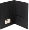 A Picture of product SMD-87853 Smead™ Two-Pocket Folders Folder, Textured Paper, 100-Sheet Capacity, 11 x 8.5, Black, 25/Box