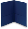 A Picture of product SMD-87854 Smead™ Two-Pocket Folders Folder, Textured Paper, 100-Sheet Capacity, 11 x 8.5, Dark Blue, 25/Box