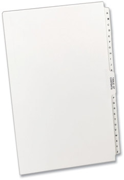 Avery® Preprinted Style Legal Dividers Exhibit Side Tab Index 27-Tab, A to Z, 14 x 8.5, White, 1 Set