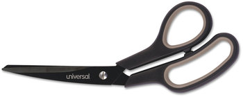 Universal® Industrial Carbon Blade Scissors 8" Long, 3.5" Cut Length, Black/Gray Offset Handle