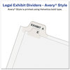 A Picture of product AVE-11376 Avery® Preprinted Legal Exhibit Index Tab Dividers with Black and White Tabs Bottom Style, 27-Tab, A to Z, 11 x 8.5, 1 Set