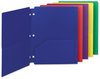 A Picture of product SMD-87939 Smead™ Poly Snap-In Two-Pocket Folder 50-Sheet Capacity, 11 x 8.5, Assorted, 10/Pack