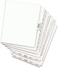 A Picture of product AVE-11381 Avery® Preprinted Legal Exhibit Index Tab Dividers with Black and White Tabs Side Style, 11-Tab, 1 to 10, 11 x 8.5, Set