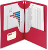 A Picture of product SMD-87980 Smead™ Lockit® Two-Pocket Folders in Textured Stock Folder, Paper, 100-Sheet Capacity, 11 x 8.5, Red, 25/Box