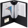 A Picture of product SMD-87981 Smead™ Lockit® Two-Pocket Folders in Textured Stock Folder, Paper, 100-Sheet Capacity, 11 x 8.5, Black, 25/Box