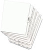 A Picture of product AVE-11397 Avery® Preprinted Legal Exhibit Index Tab Dividers with Black and White Tabs Side Style, 26-Tab, 76 to 100, 11 x 8.5, 1 Set