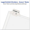 A Picture of product AVE-11397 Avery® Preprinted Legal Exhibit Index Tab Dividers with Black and White Tabs Side Style, 26-Tab, 76 to 100, 11 x 8.5, 1 Set