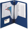 A Picture of product SMD-87982 Smead™ Lockit® Two-Pocket Folders in Textured Stock Folder, Paper, 100-Sheet Capacity, 11 x 8.5, Dark Blue, 25/Box