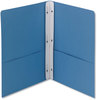 A Picture of product SMD-88052 Smead™ Two-Pocket Folder with Tang Strip Style Fasteners 2-Pocket Fastener, 0.5" Capacity, 11 x 8.5, Blue, 25/Box