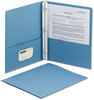 A Picture of product SMD-88052 Smead™ Two-Pocket Folder with Tang Strip Style Fasteners 2-Pocket Fastener, 0.5" Capacity, 11 x 8.5, Blue, 25/Box