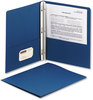 A Picture of product SMD-88054 Smead™ Two-Pocket Folder with Tang Strip Style Fasteners 2-Pocket Fastener, 0.5" Capacity, 11 x 8.5, Dark Blue, 25/Box